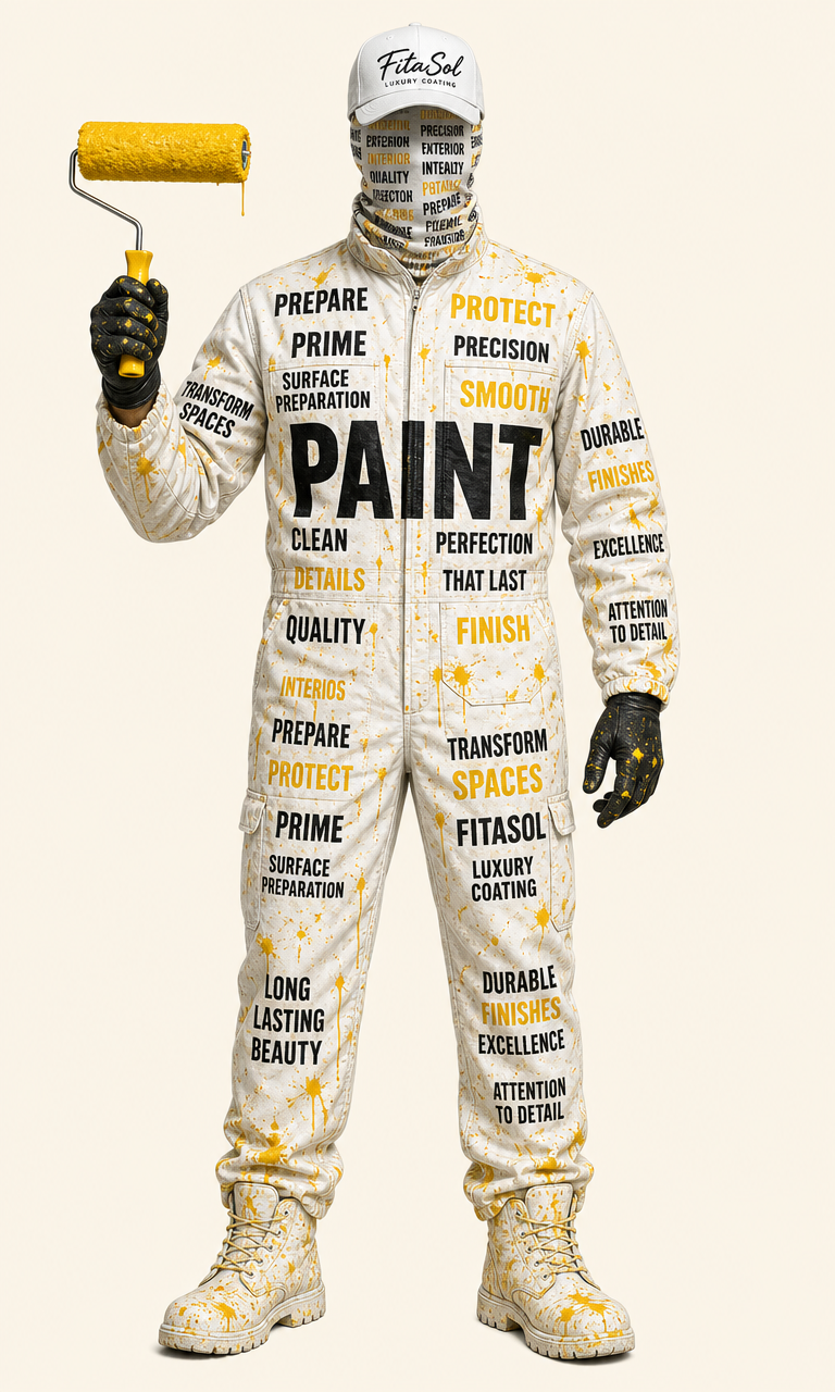 FitaSol painter covered in painting words